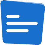 weißer Menü Button auf blauem Hintergrund