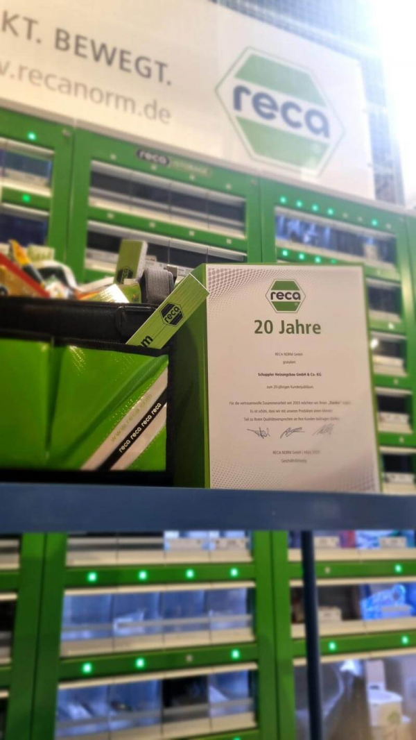 Urkunde für 20 Jahre Partnerschaft