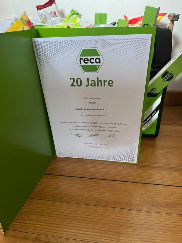 Urkunde für 20 Jahre Partnerschaft